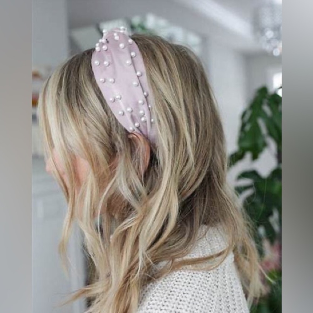🌿 New Boutique light purple pearl stud head band